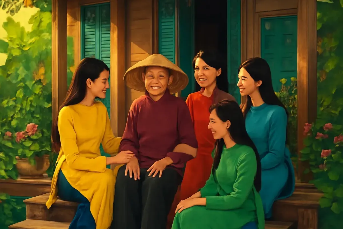 Bốn chị em nhà rường Bao Vinh