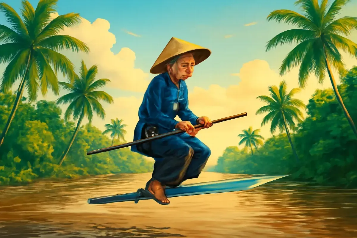 Cái kèn bóp trên phi kiếm của bà Út Lành