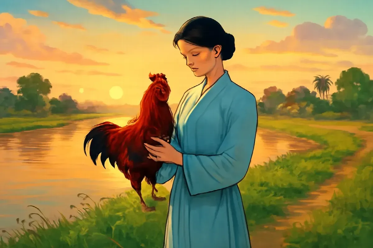 Con gà chín cựa gáy nửa đêm trên đê Cồn Mía