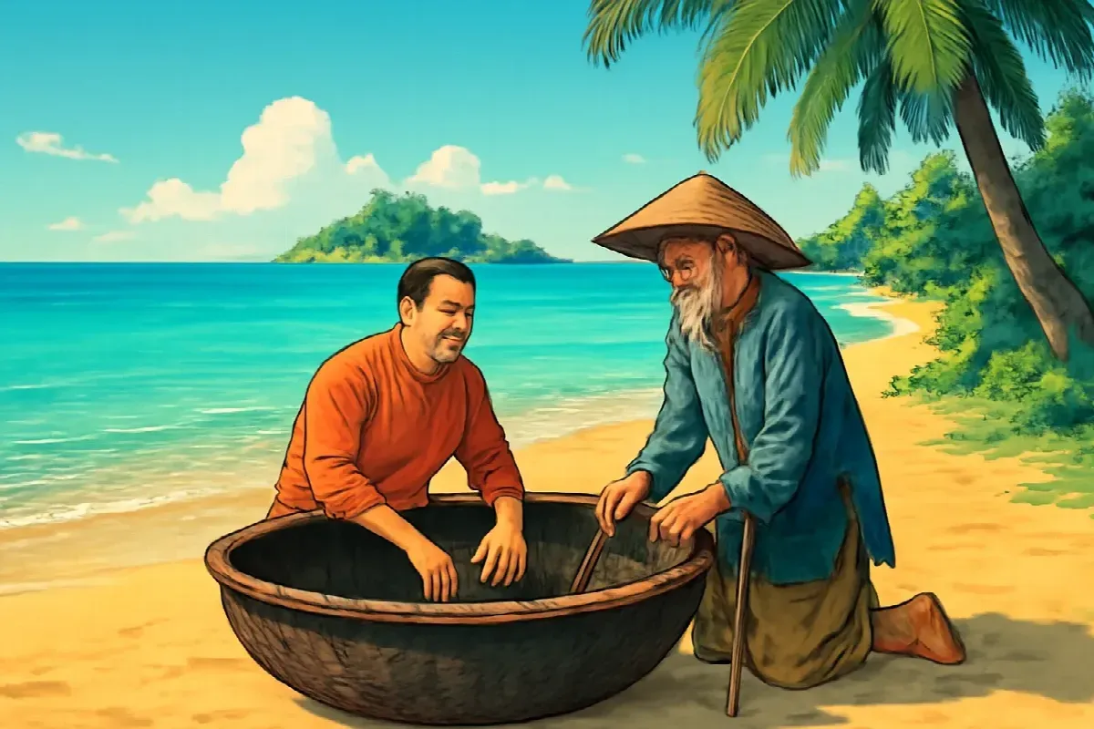 Con ốc mượn hồn nói giọng cha ở Cù Lao Mây