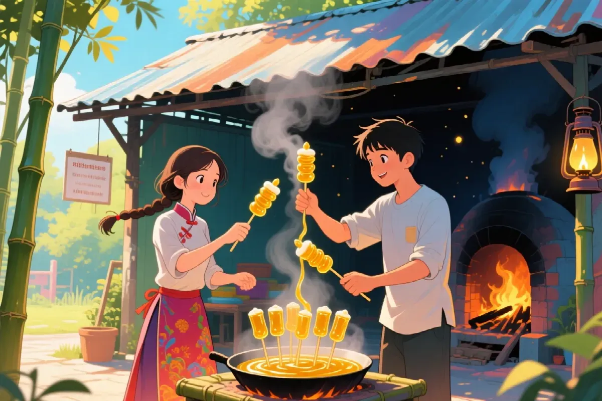 Hũ mạch nha nấu đêm hăm mốt