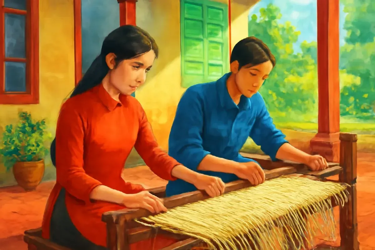 Tấm chiếu cưới dệt một mình ở Nga Sơn